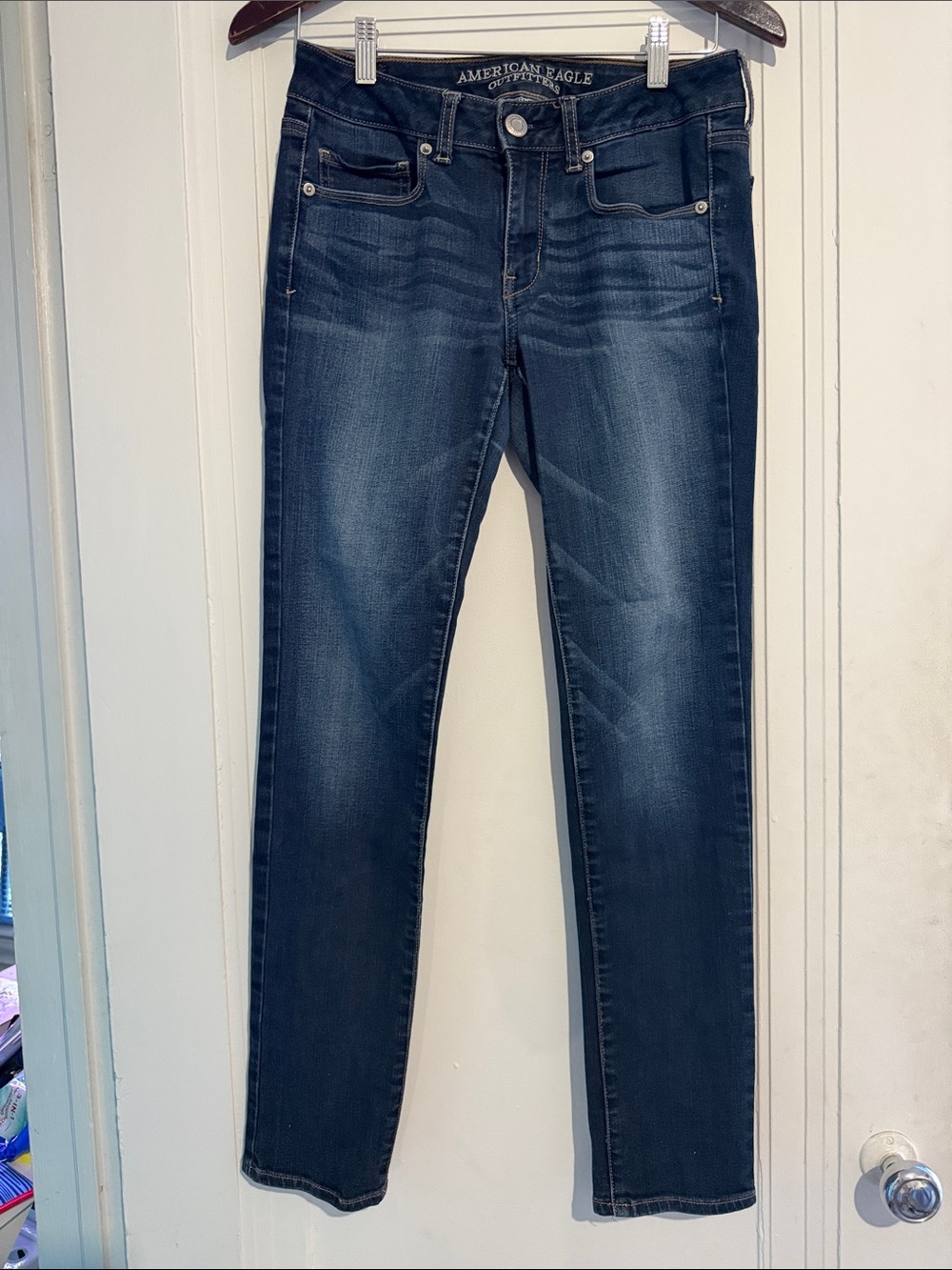 American Eagle Outfitters Women's Dark Blue Skinny Jeans